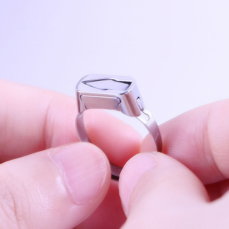 Men's And Women's Self-defense And Wolf-proof Jewelry Guard Ring
