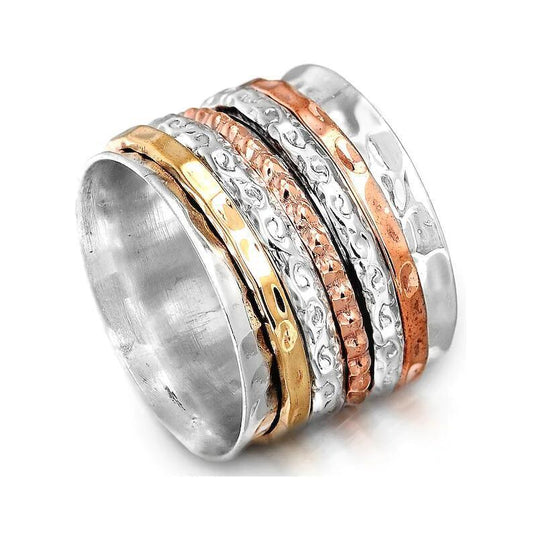 Jewelry Retro Personality Multi-layer Rotatable Ring